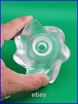 Vintage Lalique France Crystal Perfume Bottle Samoa Swirl Shell Design