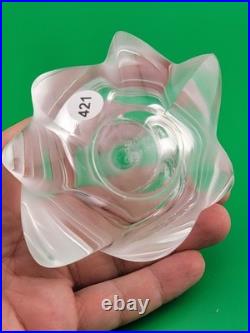 Vintage Lalique France Crystal Perfume Bottle Samoa Swirl Shell Design