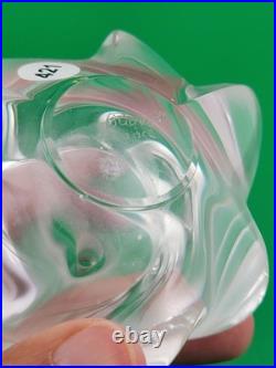 Vintage Lalique France Crystal Perfume Bottle Samoa Swirl Shell Design