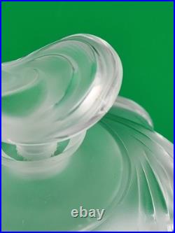 Vintage Lalique France Crystal Perfume Bottle Samoa Swirl Shell Design