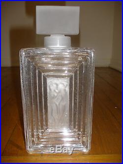 Vintage Lalique France Duncan 3 perfume bottle Frosted Crystal women figures