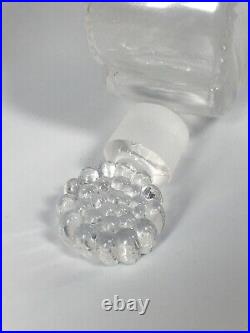 Vintage Lalique France Frosted Crystal Perfume Bottle Deux Fleurs (Two Flowers)