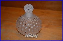 Vintage Lalique France Frosted Glass Cactus Perfume Bottle Signed NICE