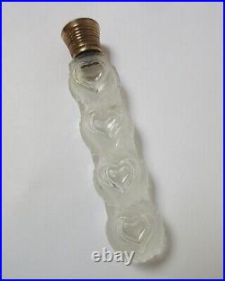 Vintage Lalique Glass Hearts Scent Bottle Nina Ricci Couer Joie