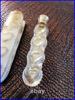 Vintage Lalique Glass Hearts Scent Bottle Nina Ricci Couer Joy