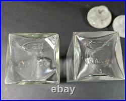 Vintage, Lalique Glass, Perfume Bottles, Set of 2, Made in France for Coty