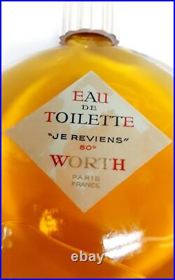Vintage Lalique JE REVIENS Worth 9 oz Eau de Toilette SEE DESCRIPTION