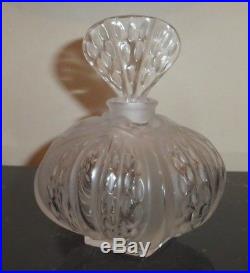 Vintage Lalique Mirabel Pattern 4.5 Frosted Perfume Bottle