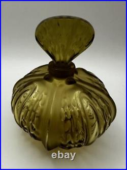 Vintage Lalique Mirabel Perfume Bottle France Olive Green Vintage Lalique Mirabel Perfume Bottle France Olive Green