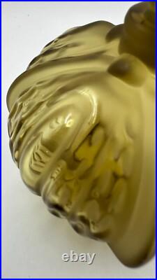Vintage Lalique Mirabel Perfume Bottle France Olive Green Vintage Lalique Mirabel Perfume Bottle France Olive Green