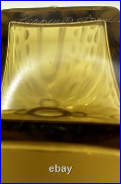 Vintage Lalique Mirabel Perfume Bottle France Olive Green Vintage Lalique Mirabel Perfume Bottle France Olive Green
