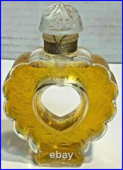 Vintage Lalique Nina Ricci Coeur Joie Heart Shape Crystal Perfume Bottle Sealed