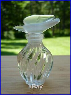 Vintage Lalique Nina Ricci Dove Perfume Bottle Block Letter Etched