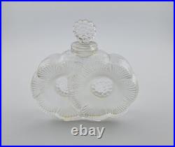 Vintage Lalique Perfume Bottle 2 Flowers Deux Fleurs Crystal