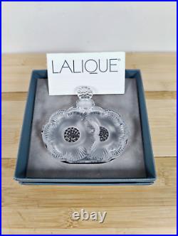 Vintage Lalique Perfume Bottle Duex Fleur (Two) Flowers Open Box Unused