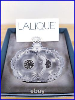 Vintage Lalique Perfume Bottle Duex Fleur (Two) Flowers Open Box Unused