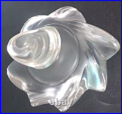 Vintage Lalique Samoa Crystal Clear Swirl Perfume Bottle Withstopper 3 T 4W