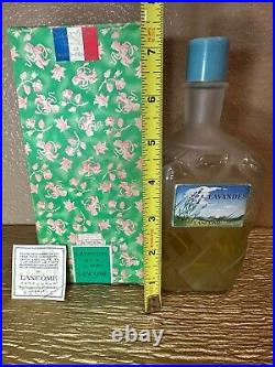 Vintage Lancome Lavandes 16 Oz Perfume Bottle With Original Box 1/2 Full Frosted