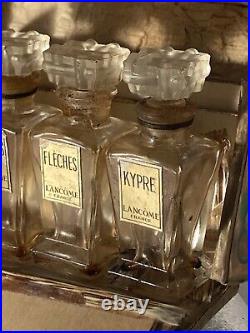 Vintage Lancome Parfum Crystal Bottle Set. Early Lancome (30's-40's.) Rare