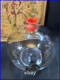 Vintage Lanvin Art Deco Clear Glass Perfume Bottle Factice Dummy Display 6.5