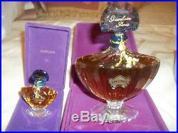 Vintage Large 6 Guerlain Shalimar 2 1/2 Fl Oz Perfume Baccarat Bottle + 1/2 Oz
