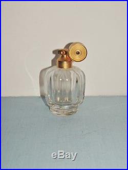 Vintage Large Baccarat Crystal Perfume Bottle / Atomizer Spray Button