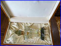 Vintage Large Glass Perfume Bottle With Case