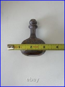 Vintage Large Sterling / Silver Glass Perfume Bottle