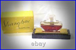 Vintage Lentheric Shanghai 1/2 OZ Perfume Bottle by Verreries Brosse Art Deco