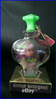 Vintage Liddle Kiddles Kologne Violet Doll With Little Tag Cologne Perfume Bottle