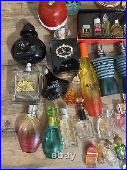 Vintage Lot of 73 Perfume Bottles Jean Paul Gaultier, Van Cleef, YSL, Avon, Polo