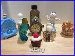 Vintage Lot of 9 Avon Collectible Perfume Bottles
