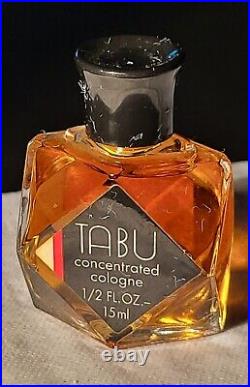 Vintage Lot of TABU 4 New bottles. 3-1/2 ounce and 1-2 ounce bottle