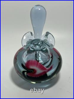Vintage Lotton Studio Art Glass Perfume Bottle, Signed By J Heer Vintage Lotton Studio Art Glass Perfume Bottle, Signed By J Heer