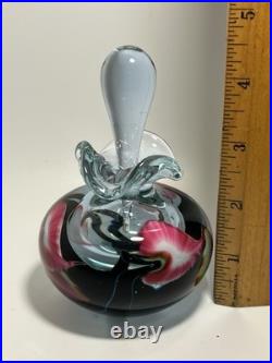 Vintage Lotton Studio Art Glass Perfume Bottle, Signed By J Heer Vintage Lotton Studio Art Glass Perfume Bottle, Signed By J Heer