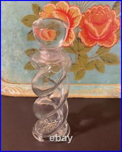 Vintage Lucien Lelong Sirocco Twisted Crystal Bottle