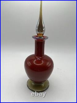 Vintage Lundberg Studios Art Glass Perfume Bottle