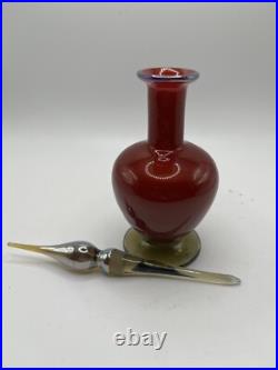 Vintage Lundberg Studios Art Glass Perfume Bottle
