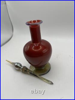 Vintage Lundberg Studios Art Glass Perfume Bottle