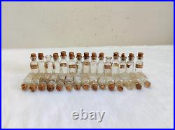 Vintage M Bhattacharyya & Co Economic Pharmacy Glass Bottle 30pcs Dec Props G548