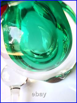 Vintage M. (Michael) Trimpol Signed and Dated Art Glass Green Perfume Bottle