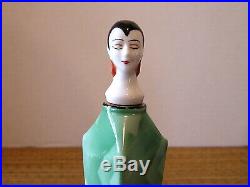 Vintage Matching Pair Art Deco Porcelain Figural Perfume Bottles Germany