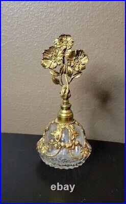 Vintage Matson Floral Ormolu Perfume Bottle
