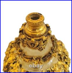 Vintage Matson Goldtone Ormulo Glass Perfume Bottle Decorative Bronze