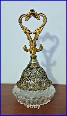 Vintage Matson Ormolu Filigree Gilt Gold Perfume Bottle withGlass Dauber-Stopper Vintage Matson Ormolu Filigree Gilt Gold Perfume Bottle withGlass Dauber-Stopper
