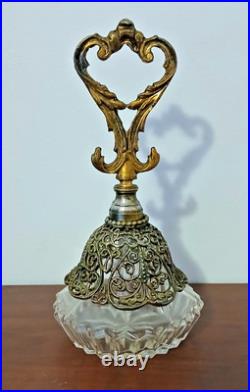 Vintage Matson Ormolu Filigree Gilt Gold Perfume Bottle withGlass Dauber-Stopper Vintage Matson Ormolu Filigree Gilt Gold Perfume Bottle withGlass Dauber-Stopper
