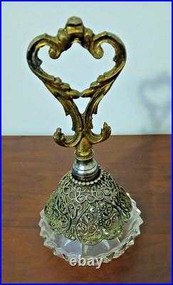 Vintage Matson Ormolu Filigree Gilt Gold Perfume Bottle withGlass Dauber-Stopper Vintage Matson Ormolu Filigree Gilt Gold Perfume Bottle withGlass Dauber-Stopper