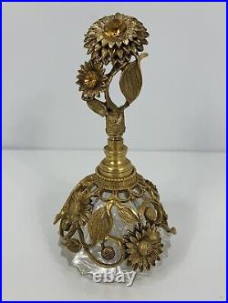 Vintage Matson Sunflower Perfume Bottle Ormolu Hollywood Regency