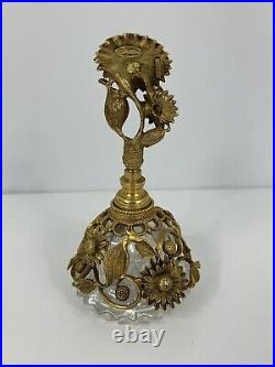 Vintage Matson Sunflower Perfume Bottle Ormolu Hollywood Regency