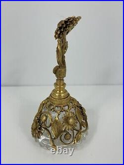 Vintage Matson Sunflower Perfume Bottle Ormolu Hollywood Regency